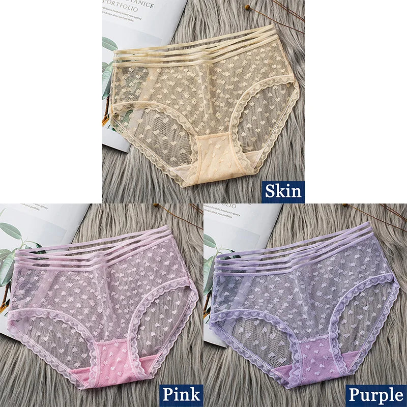 Floral Sexy Lace Briefs Panties