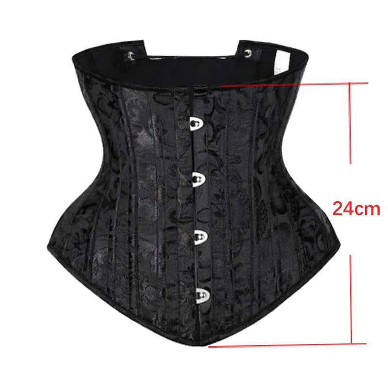 Steampunk Steel Boned Lace up Overbust Corset