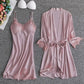 Satin Lace Pink Intimate Night Dress