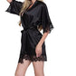 Short Satin Lace Kimono