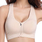 Zipper Push Up Sports Bra