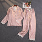 Pink Print Dot Wedding Robe Set Sleepwear