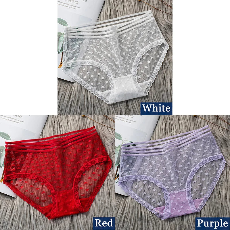 Floral Sexy Lace Briefs Panties