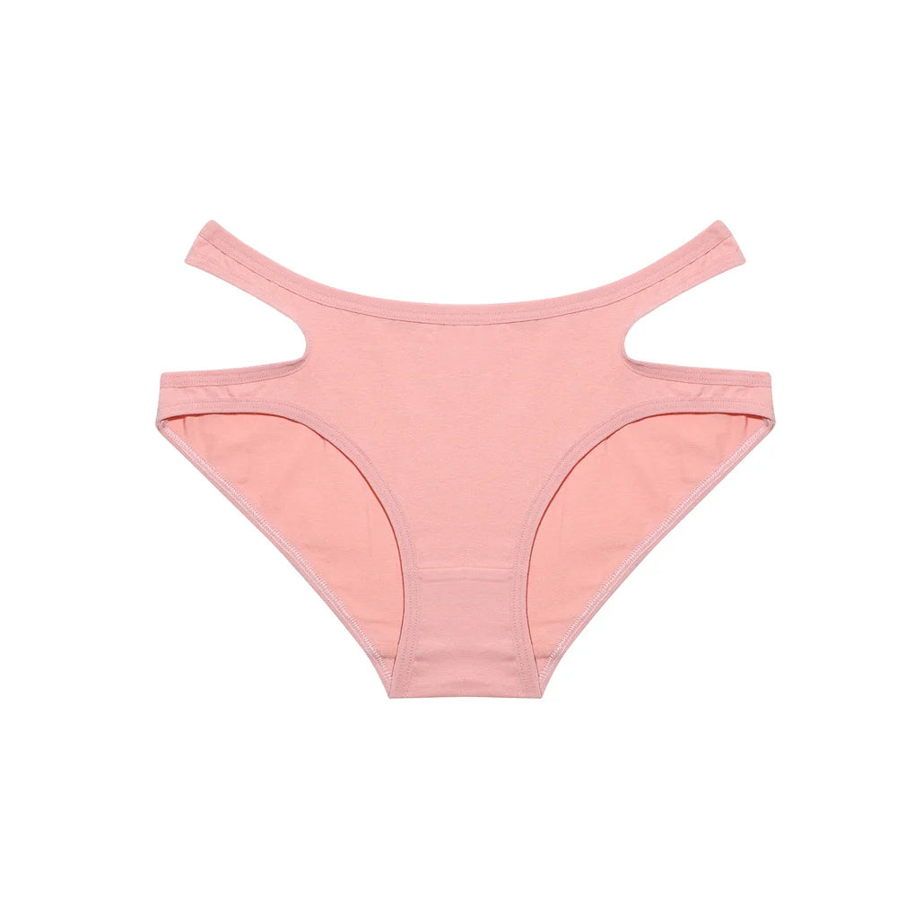 Cross Design Solid Color Panties