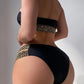 Underwire Push Up Textured High Waist Bikini Set