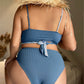 Classy Splicing Two-piece Bikini Set