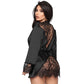 Satin Lace Ruffle Kimono