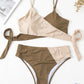 Classy Splicing Two-piece Bikini Set