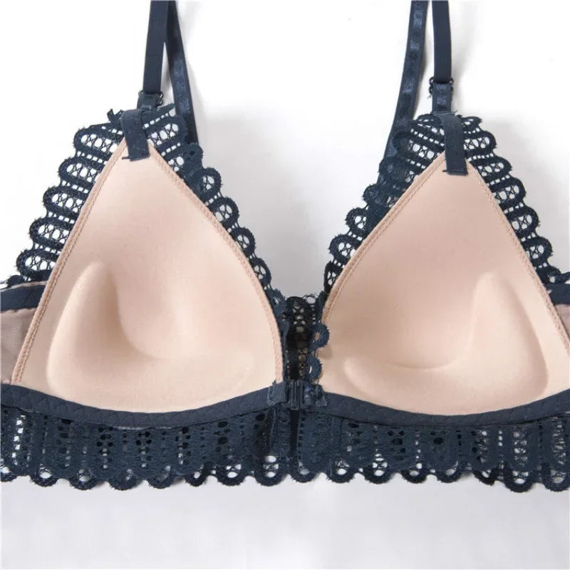 Sexy Lace Wireless Front Closure Bra