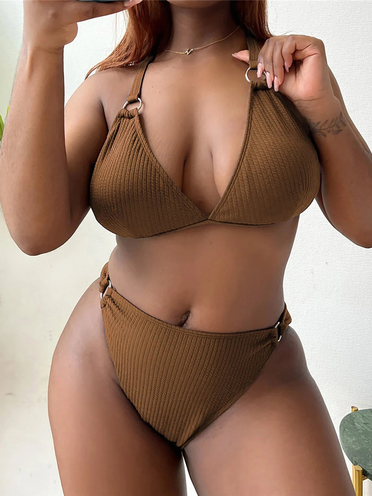 Ribbed Bikini Two-piece Bikini Set