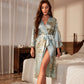 Little Cherry Print Belted Kimono