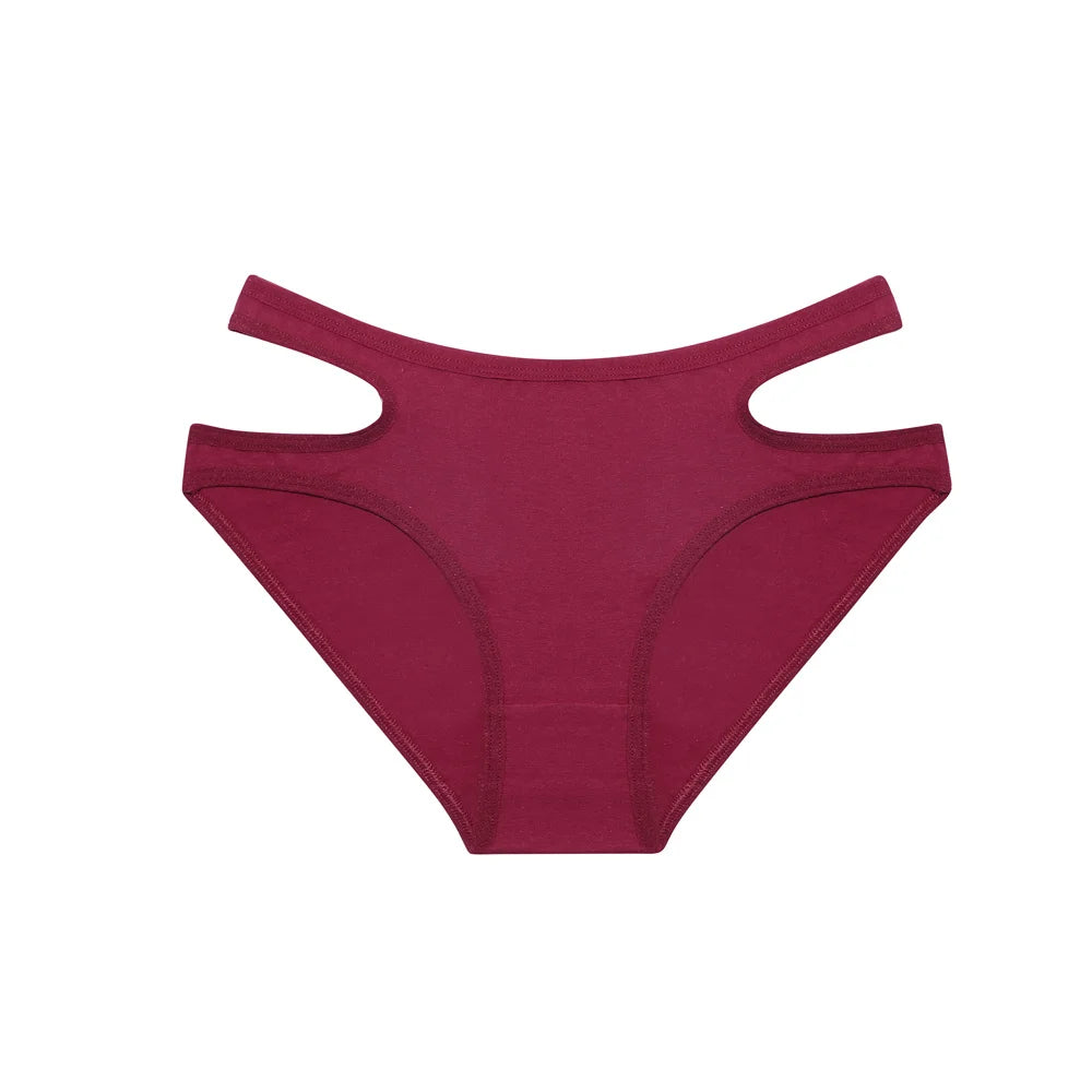 Cross Design Solid Color Panties