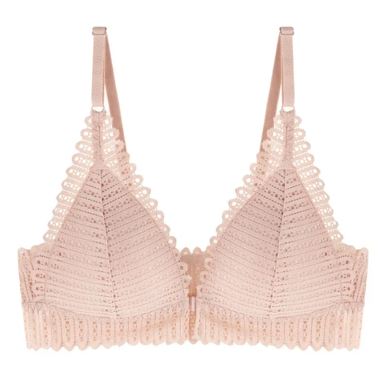 Sexy Lace Wireless Front Closure Bra