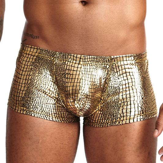 Snake Skin Imitation Leather Boxers