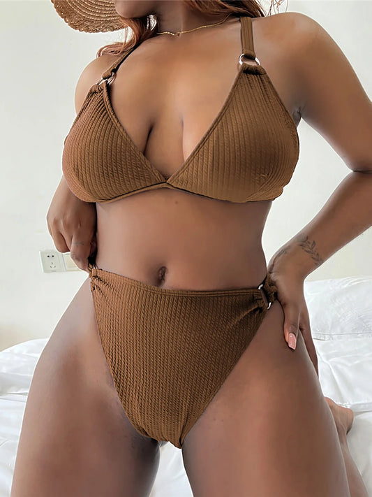 Ribbed Bikini Two-piece Bikini Set