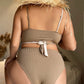 Classy Splicing Two-piece Bikini Set