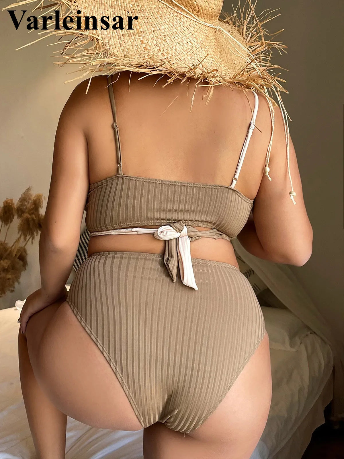 Classy Splicing Two-piece Bikini Set