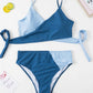 Classy Splicing Two-piece Bikini Set